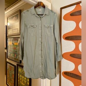 American Eagle Military Shirt Style Dress